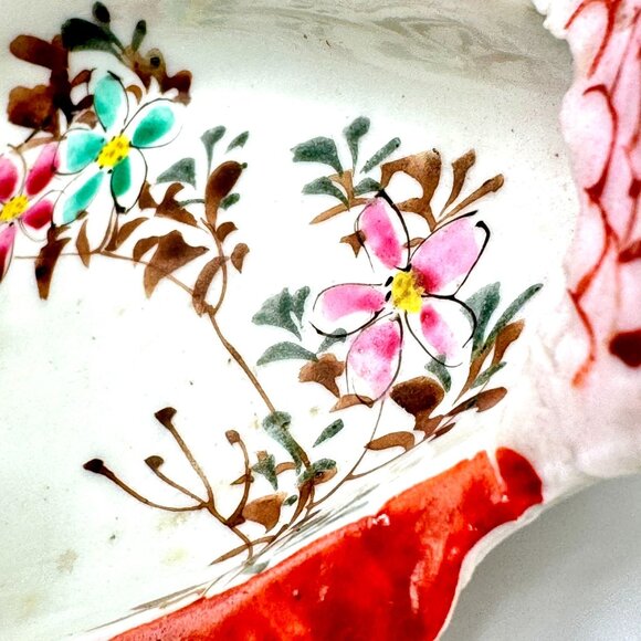 Antique Chinese Hand-Painted Fish Shaped Ceramic Dish Qing Dynasty wear on fins - Picture 11 of 12